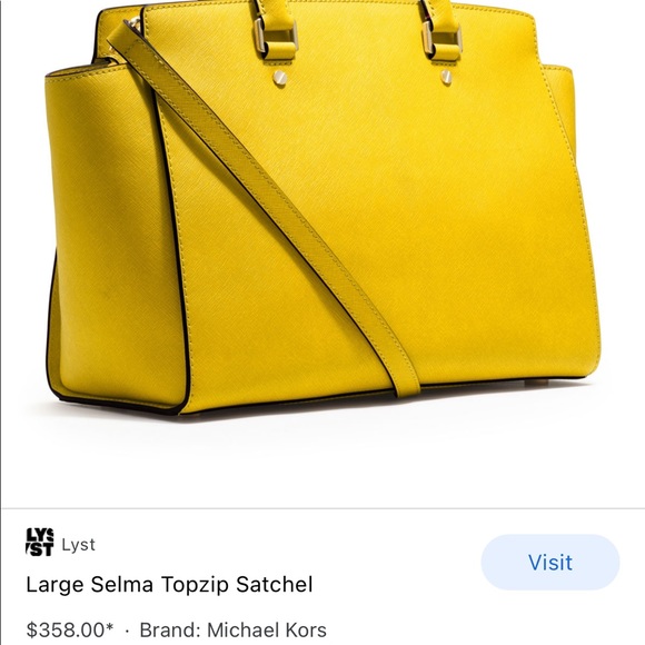 Michael Kors Large Selma in yellow w/dust bag - Picture 6 of 7
